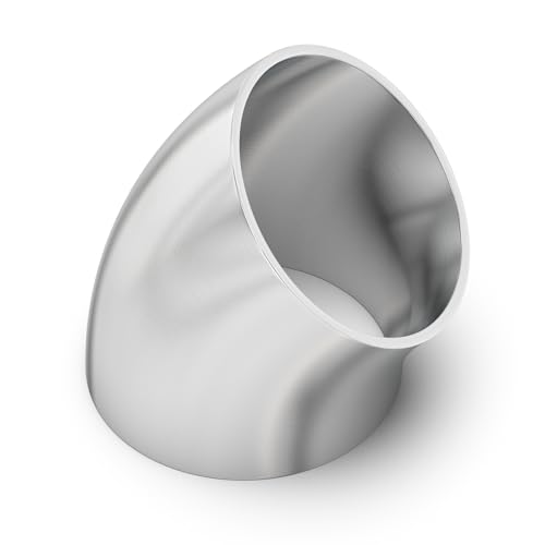 Mandrin coudé 45 degrés inox 304 de 10,2 cm avec épaisseur 16 GA TAISHER