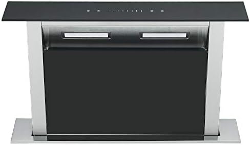 Cookology 60cm Downdraft Cooker Hood - 579.7 m³/h - Black Glass