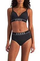 Bonds Women's Underwear Bloody Comfy Period Undies Retro Hi Hi Brief Moderate, Black (1 Pack), 10