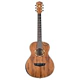Washburn Comfort G-Mini 55 Koa Travel Size Acoustic Guitar, Natural