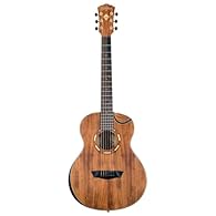 Travel Size Comfort Series G-Mini body 7/8 sized Grand Auditorium. Solid spruce top, and mahogany back and sides delivering a richness of voice only found in a solid top. Ebony bridge, fretboard & headstock overlay and GraphTech black NuBone nut & sa...