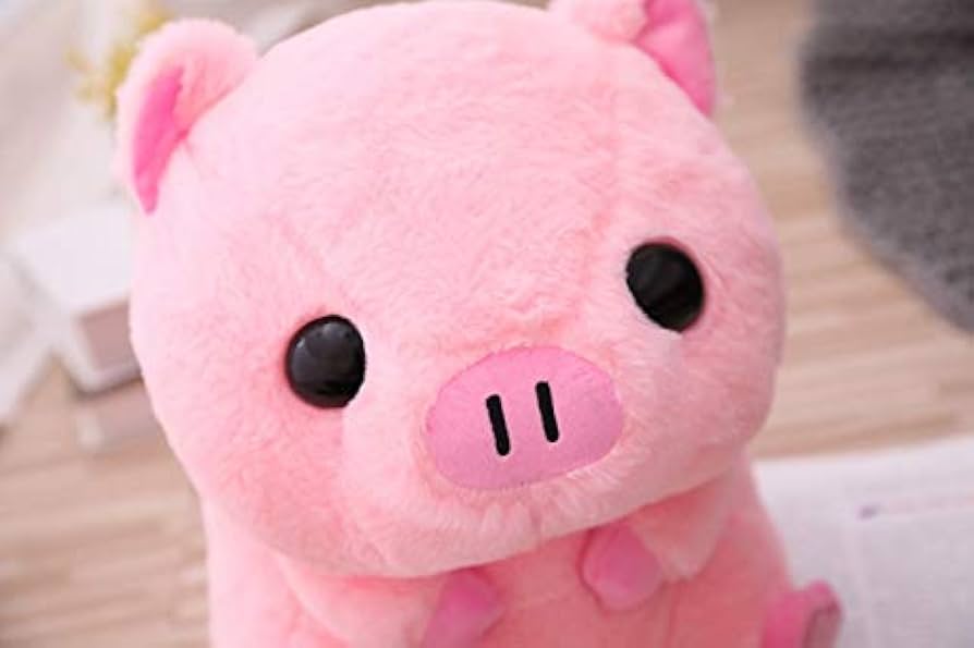 中型 豚型ぬいぐるみ ピンク Amazon.co.jp: ZCPACE かわいい豚の