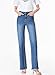 Sidefeel Women's Wide Leg Jeans High Waisted Stretchy Raw Hem Denim Pants Size 8 Blue
