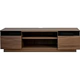 リファニ ブラックガラス テレビボード 幅120cm テレビ台 黒ガラス キャスター付き ロータイプ ブラウン TS-013(BR)