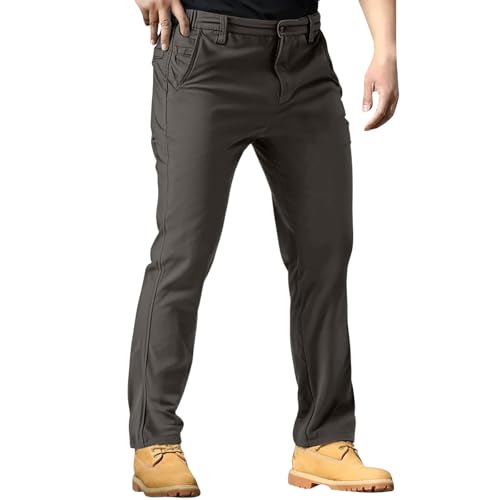 Mens Tactical Pants Waterproof Straight Leg Lightweight Cargo Trousers Breathable Loose Work Pants with Pockets