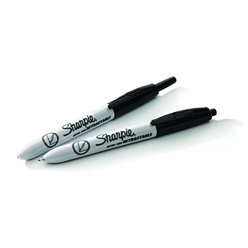 Image of Sharpie Retractable Permanent Markers, Ultra Fine Point, Black, 12 Count (Pack of 2)