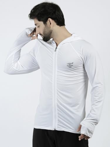 Image of Diamond Fashion Men's Gym Hoodie Jacket | Lightweight Stretchable Activewear for Workout, Running & Fitness | Quick Dry Full Zip Sports Hoodie for Men