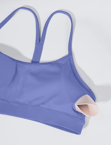 Image of BAYDI Clouduxi Y Back Sports Bra for Women - Padded Racerback Spaghetti Strap Low Impact Workout Yoga Bra, A-C Cups