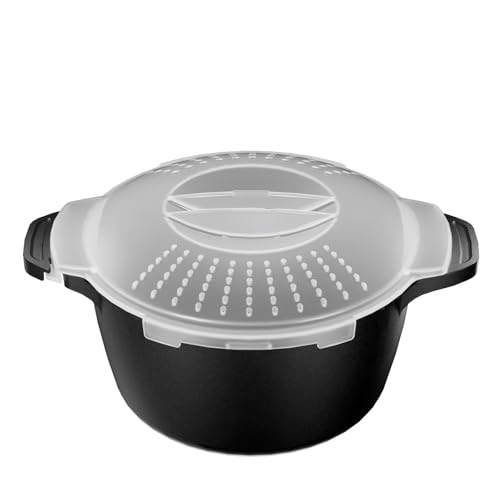 Small Microwave Cookware Steamer 1 Quart - AJXX Micro Cookware Vegetable Steamer...