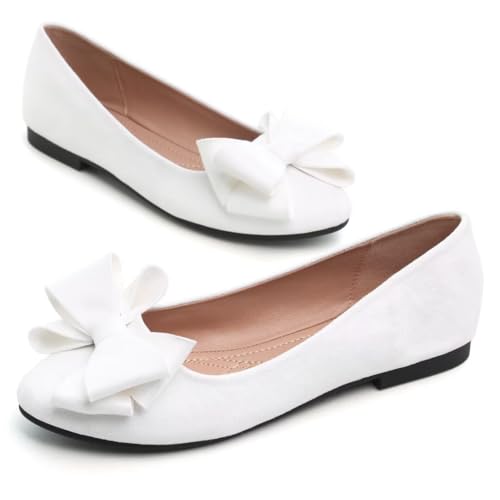 Image of TN TANGNEST Women Fashion Bowknot Flats Comfort Pointed Toe Dress Shoes