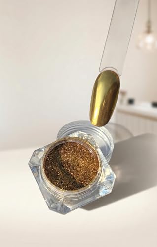 Gold Tırnak Krom Tozu Aplikatörlü Krom İnci Tozu Metalik Altın WN-103