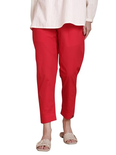 Image of TWIN BIRDS Women Cotton Kurti Pants | Straight Fit Ethnic Daily Trousers