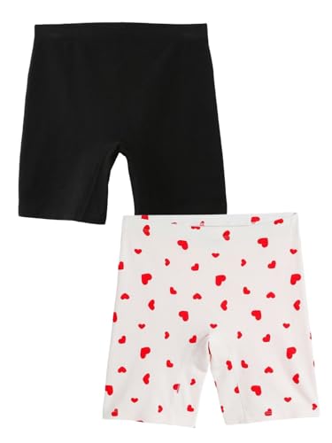 Image of mackly Girls Inner Shorts (Pack of 2) | 2-in-1 Seamless Panty Shorts with Gusset | Soft Breathable Base Layer for Dresses, Skirts