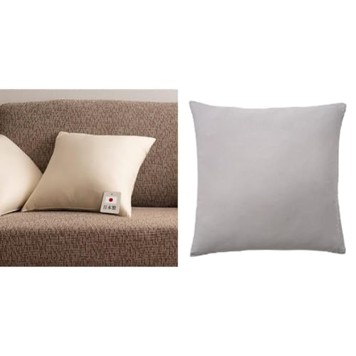 �y�N�b�V�����{�J�o�[�Z�b�g�z�A�C���X�v���U �k�[�h�N�b�V���� 45×45cm ���{�� �ᔽ���`�b�v�g�p �z���C�g�{ �N�b�V�����J�o�[ 45×45cm [��100%]�~�X�g�O���[ ��100�� �����` �������