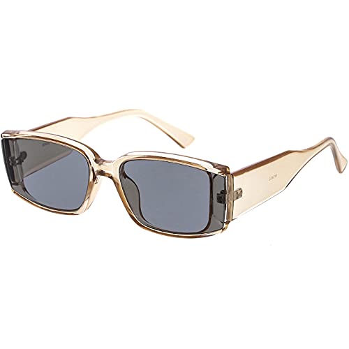 Image of zeroUV - Sporty Chic Neutral Colored Lens Rectangle Sunglasses D275