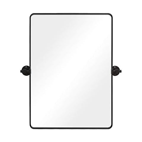 Square rectangular bathroom mirror with metal frame Cover