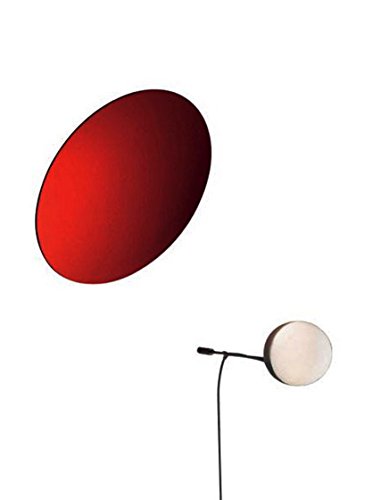 Ingo Maurer Lámpara De Pared Aka Tsuki Blanco/Rojo L 35 H 35 P 25 cm
