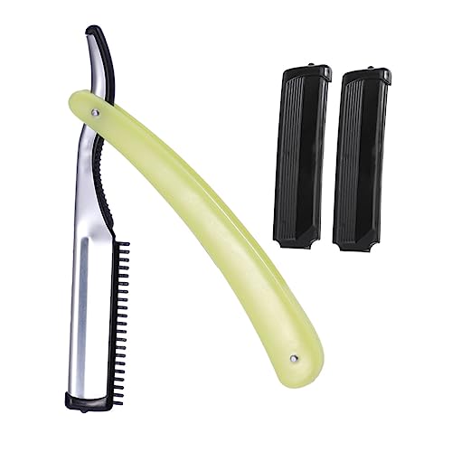 HONMEET Razor Manual Shaver Vintage Barber Razor for Men's Beard Sideburns Short Fine Hair Travel-Friendly Salon Approved