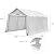 PUPZO Outdoor Patio 10x17 FT Heavy Duty Carport Car Canopy Garage Shelters 8 Steel Legs Waterproof Anti-Exposure White