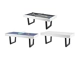 Vente-unique - Table Transformable - Billard & Ping-Pong - Coloris Blanc et Noir...