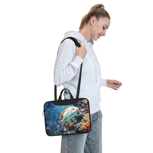 Bolso para laptop unisex de 15.6 pulgadas con diseño acuático miniatura 3
