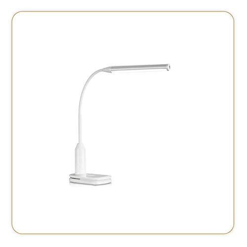 LB Office 8216 Pince Bureau - Lampe LED - Rechargeable USB - 3 niveaux d'intensité lumineuse - Col flexible, rotatif Cover