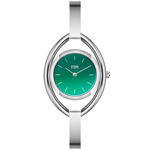 STORM Orlena Lazer Green, Semi Bangle Watch, Lazer Glass, 50M Water Resistant, Japanese Miyota Movement, Easilink Self Adjusting Strap, High Grade Polished Stainless Steel, Sustainable Materials Used