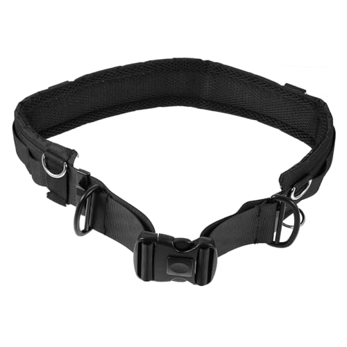 CIYODO 1Pieza Cinturón Fotográfico Multifuncional Ajustable para DSLR Correa de Muñeca y Cintura Soporte para Fotógrafos Negro
