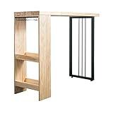 Diseño de ahorro de espacio con la capacidad de meter las heces completamente debajo de la mesa cuando no esté en uso.