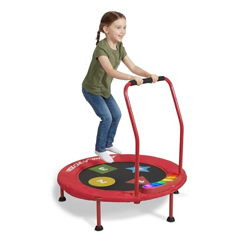 Radio Flyer Game Time Trampoline, Mini Trampoline for Toddlers, Ages 3-6 Years