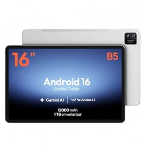 16 Zoll Tablet mit großem Display – Filme, Yoga, Fitness, Arbeit & Lernen