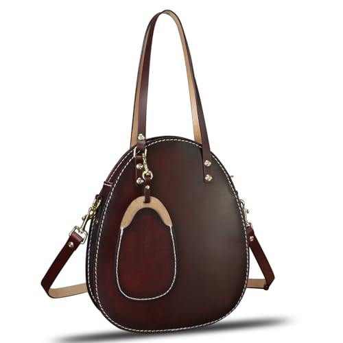 Genuine Leather Handbag Purse for Women Retro Top Handle Bags Satchel Handmade Vintage Crossbody Shoulder Bag