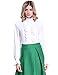 Mosocow Women Victorian Gothic Shirt Vintage Ruffle Long Sleeve Blouse Tops L White