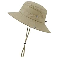 Zando Sonnenhut Kinder, Fischerhut Kinder, UPF 50+ Uv Hut Baby, Schnell Trocknend Verstellbarer Eimer Hut for Jungen Mädchen, Tiefes Khaki, 5-13 Jahre