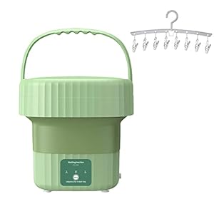 ZNOOOE,Portable washing Machine,Foldable Mini Washing Machine, Small Washer for Baby Clothes, Underwear or Small Items, Apartment, Dorm, Camping, RV Travel laundry- Gift Choice, Green