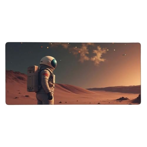 Jeu de bureau fluide avec le grand tapis de souris astronaute