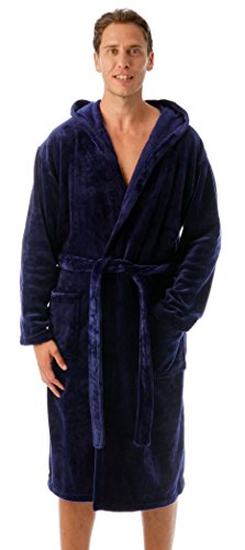 #followme Ultra Soft Velour Robe Robes for Men 46904-NVY-XL Navy
