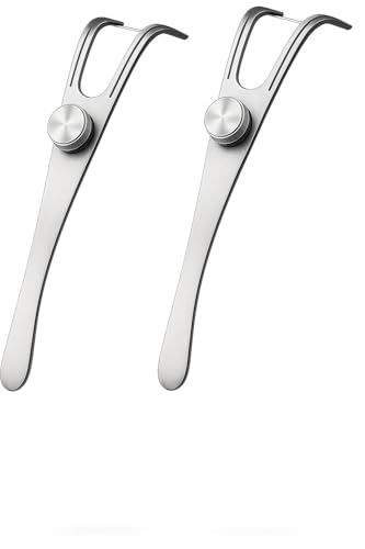 Dental Floss Holder Refillable & Reusable Floss Pick - Dental Floss Handle - Stainless Steel Dental Floss Holder. Durable Reusable Flosser - Pack of 2