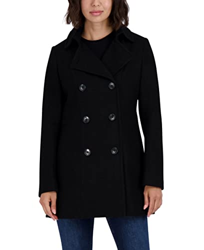 Nautica Women's Peacoat Wool Blend Double Breasted Winter Coat