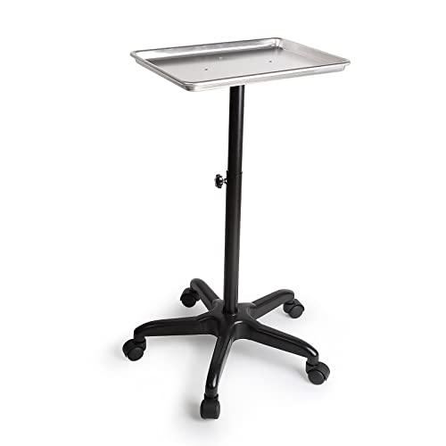 Carrito de Peluquería Salón Belleza Pequeño Carrito de Belleza con Bandeja Extraíble Altura Ajustable de 70 a 110 cm para almacenar Herramientas de coloración del Cabello en salone
