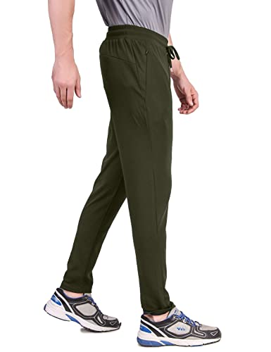 Image of FITINC Athleisure Track Pants for Men| Lycra Slim Fit Mens Dryfit Track Pant with Concealed Zipper Pockets | Quick Dry Pant Style Lower for Men for Home & Workout