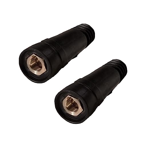 Lot de 2 connecteurs pour machine à souder - Noir - Raccord rapide pour équipement de soudage TIG - DKJ10-25 - Femelle