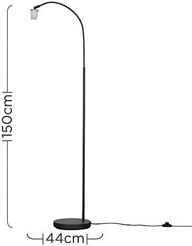 Modern Designer Style Dark Grey Curved Stem Floor Lamp Base