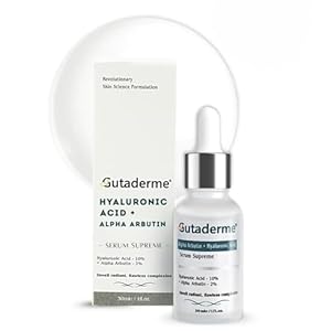 Brightening & Glow Face Serum with Alpha Arbutin 2% + Hyaluronic Acid 10% – Reduces Dark Spots, Fine Lines – Multi-Depth Hydration Serum for Radiant Skin – 1fl. oz