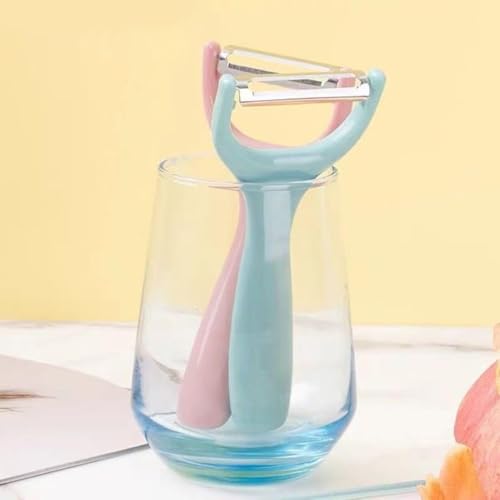 Image of Stewit Multipurpose Stainless Steel Fruit and Vegetable Peeler, Dual Ultra-Sharp Blades, Julienne Slicer and Shredder for Potato, Carrot, Cabbage, Multicolor (Y Peeler)