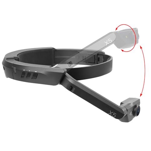 DRIFT X5 4K Head-Mounted Camera Hands-Free Recording for Crafters & Field Engineers Live Streaming 180 Adjustable Arm EIS Voice Control IPX7 6H Battery 32G Card