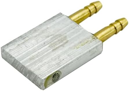 1PC RC Boat Aluminum Alloy Water Cooling Block Sheet Electric Speed Controller Radiator for RC Brushless Electric Boat DIY Model Ship Electric Speed Controller Water Cooling Parts 30.5x25mm Gold