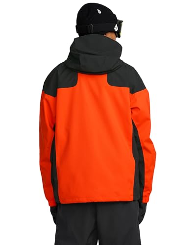Volcom Men's Marcus Kleveland 20K Snowboard Jacket &ndash; Waterproof 2-Layer, Alpine Ready, Orange Shock, Large