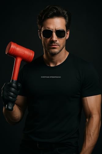 Proalet Çift Renkli Lastik Tokmak, Sert Plastik Başlık, İz Bırakmaz, Ergonomik Kaymaz Saplı, Kaporta İşleri, Süpürgelik Montajı, Marangozluk ve Fayans İşleri İçin Uygun, Dayanıklı El Aleti (50 MM) - Görsel 6