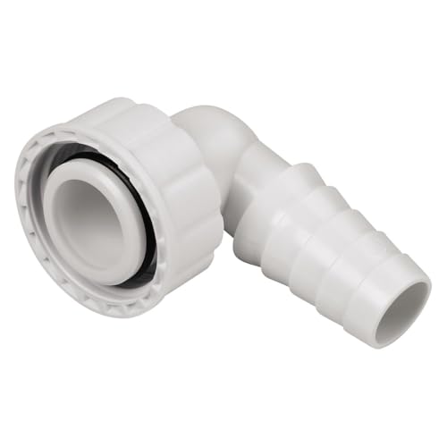 Xavax Winkel Schlauchtülle, für Wandeinbau Siphons ohne Reinigungsöffnung (Geräteanschlusstülle, für Abwasserschlauch Waschmaschine/Ablaufschlauch Geschirrspülmaschine, Winkel Schlauchverschraubung)
